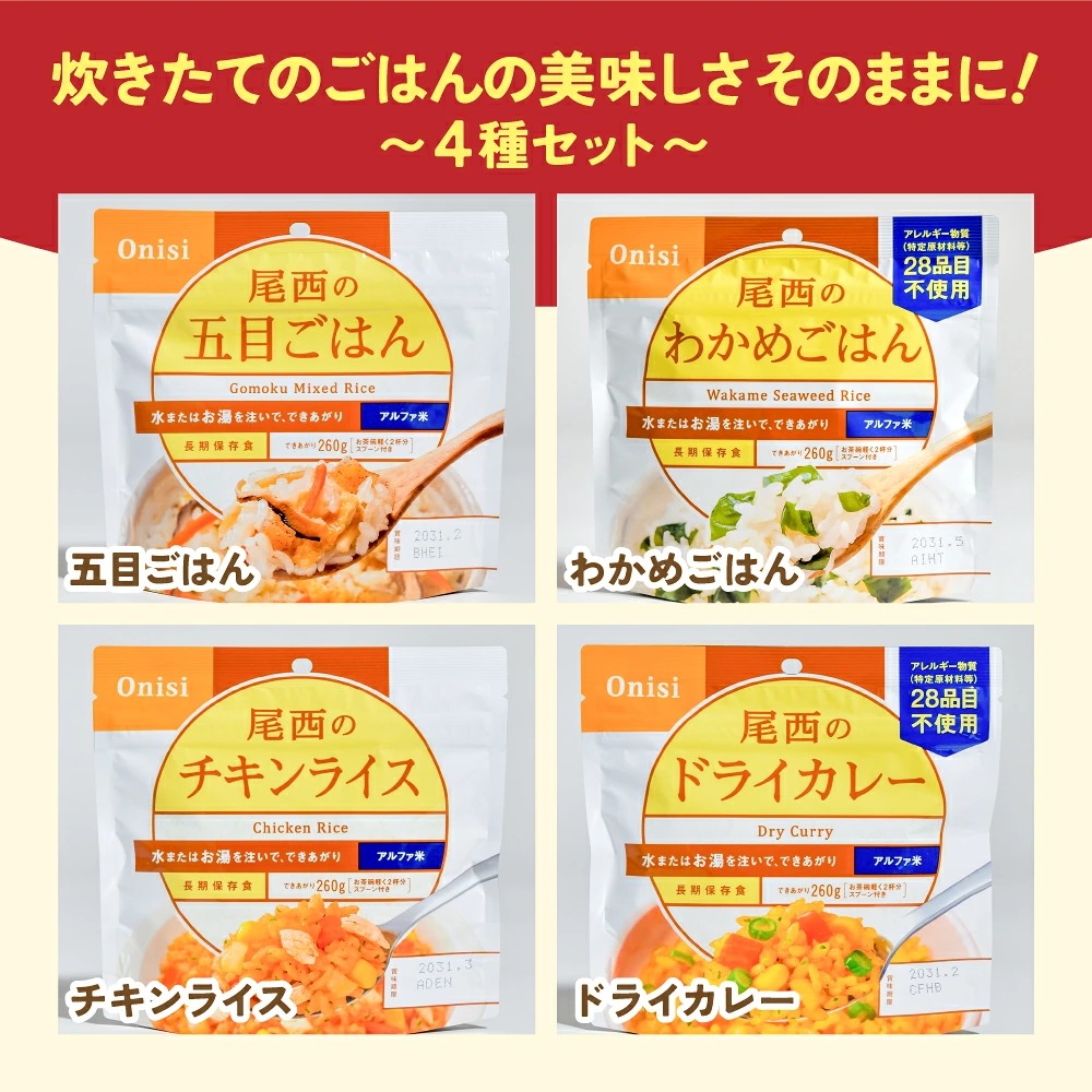尾西のごはん12個（和・洋）